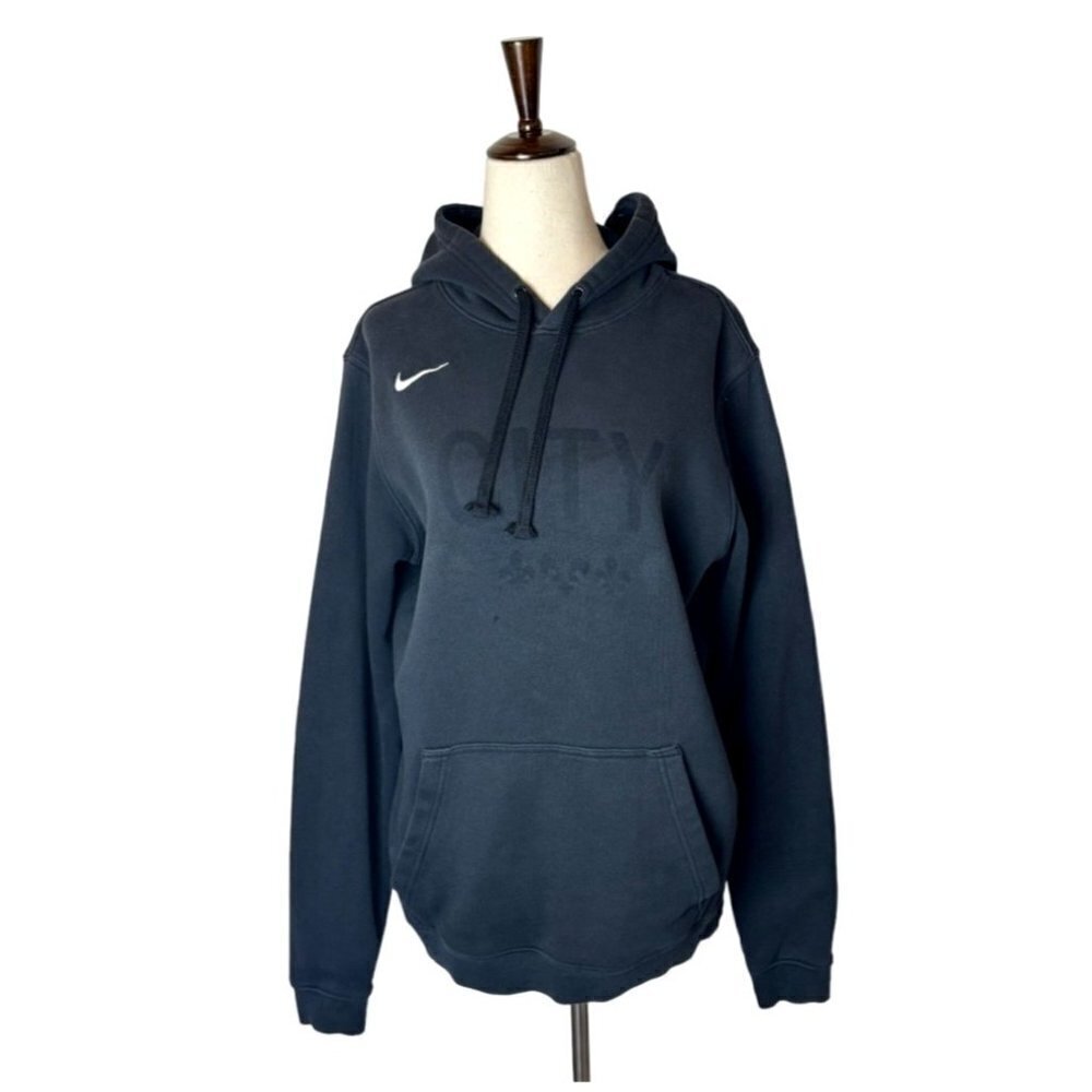 Nike Hoodie Womens S Black City Pullover Cotton Athleisure Sports Sweatshirt